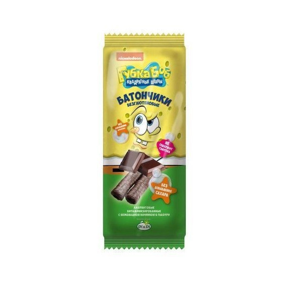 Batoniņi SpongeBob ar šokolādi 20 g