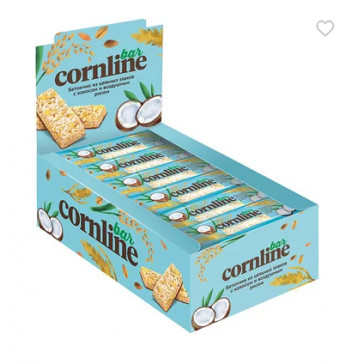 Bar with whole grain products with coconut and puffed rice, 30 g