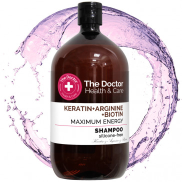 Šampūnas The Doctor Health & Care KERATIN + ARGININE + BIOTIN MAXIMUM ENERGY 946 ml