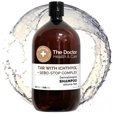 The Doctor Health & Care DEMOLE AR ICHTHYOL + SEBO-STOP COMPLEX dermatoloģiskais šampūns 946 ml