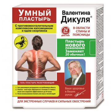 V.DIKUL WITCH PLASTER WITH CAPSAICIN AND SCORPION VENOM GEL-PATCH FOR BACK AND LOWER BACK 75ML - KF