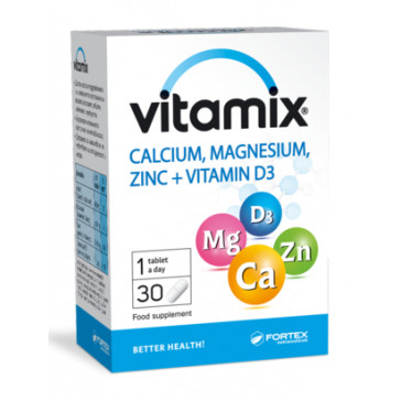 Vitamix kalcīts, magnijs, cinks N 30 Fortex