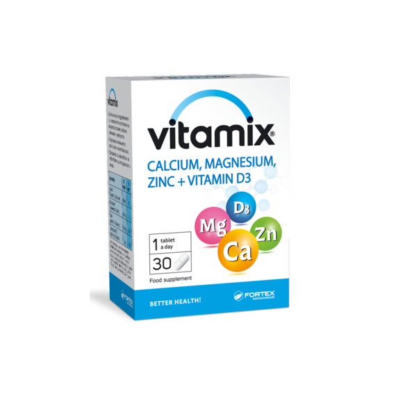Vitamix kalcīts, magnijs, cinks N 30 Fortex