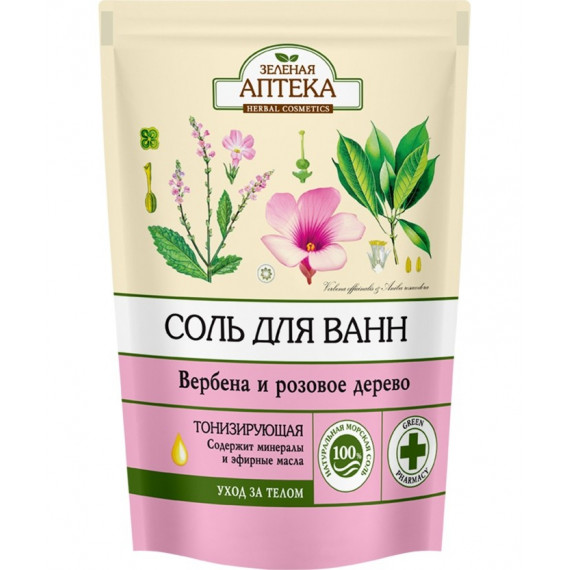 ZA Соль для ванн с железными травами и розовым деревом 500г (вербена+ розовое дерево)