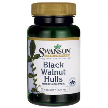 BLACK WALNUT HULLS CAPSULES N60 500MG - SWANSON (BLACK WALNUT HULLS)