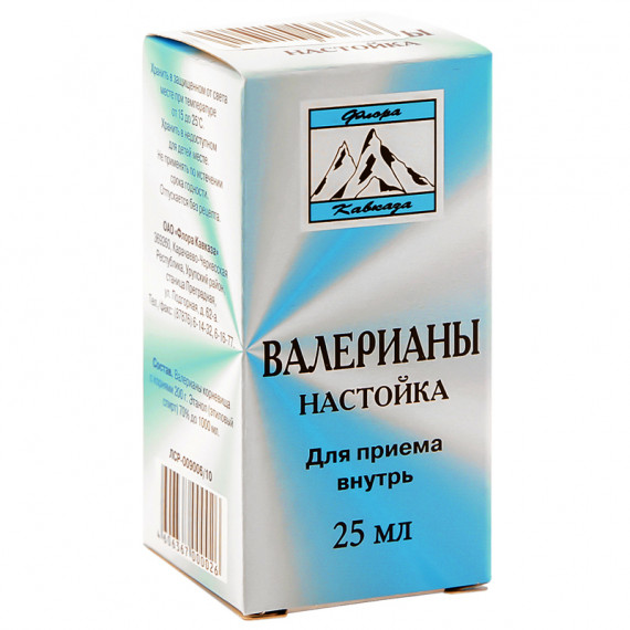 Baldriāna tinktūra 25 ml - (Flora Kavkaza OJSC, Krievija) (baldriāna tinktūra)