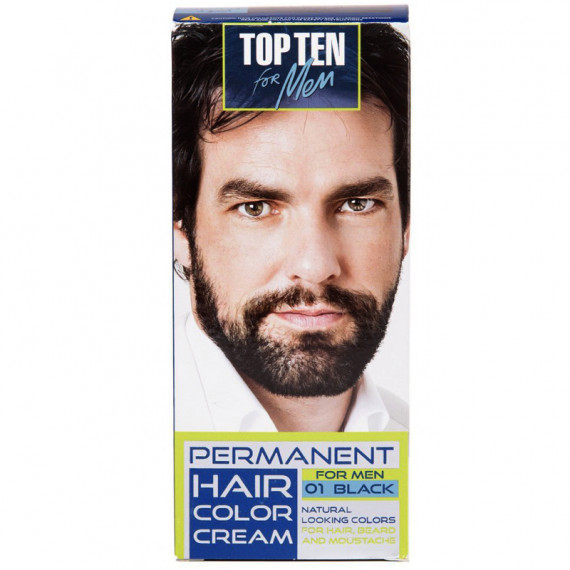TOP TEN for men Крем-краска для мужчин тон 01 черный, 80 ml