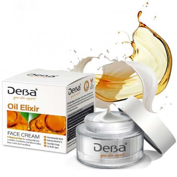 Kreem-õli-eliksiir näole 6 loodusliku õliga 50ml - DEBA Kreem-õli-eliksiir näole 6 loodusliku õliga 50ml - DEBA