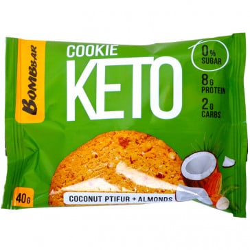 KETO Bombbar Печенье Со вкусом кокосового птифура и миндаля, 40 г