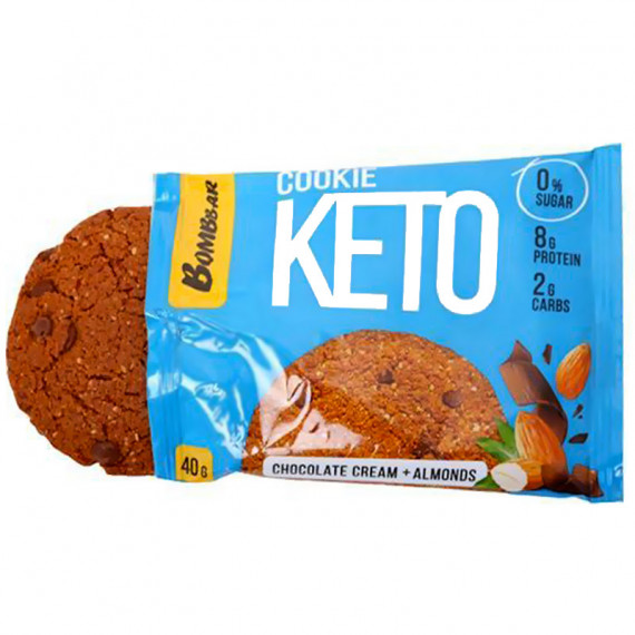 KETO Bombbar Печенье Со вкусом шоколадного крема и миндаля, 40 г