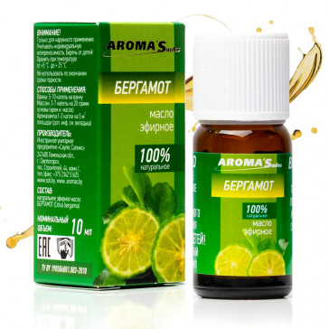 Looduslik bergamoti eeterlik õli, 10 ml - Aroomid