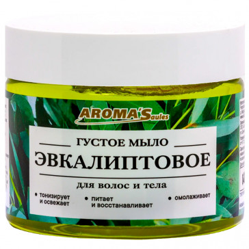 "AromaSaules" Paks juukse- ja kehaseep "Eukalüpt", 250 g