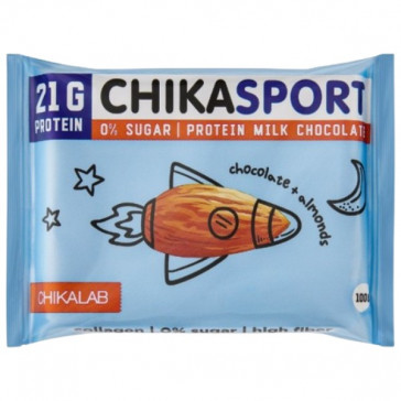 CHIKASPORT "CHIKALAB" Piimavalge šokolaadiproteiin mandlitega, 100 g