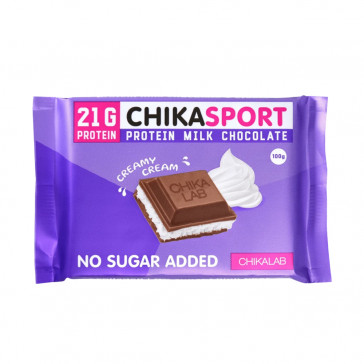 CHIKASPORT "CHIKALAB" Piimavalge šokolaadiproteiin koorese täidisega, 100 g