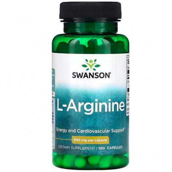 "SWANSON" TOIDULISAND L-ARGINIIN 500 mg, KAPSLID 100 tk. "SWANSON" TOIDULISAND L-ARGINIIN 500 mg, KAPSLID 100 tk.