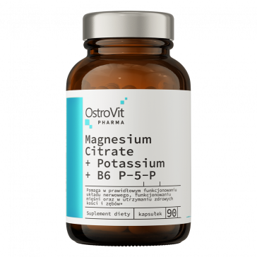 TOIDULISAND MAGNEESIUMTSITRAAT+KAALIUM+B6 P-5-P, KAPSLID 90 TK "OstroVit 