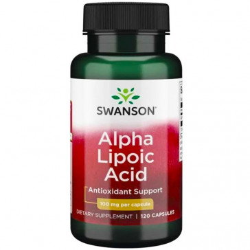 "SWANSON" TOIDULISAND ALPHA LIPOIC ACID 100MG, KAPSLID 120 TK