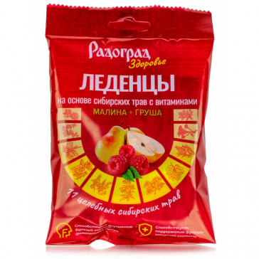 Карамель Малина/Груша 3,2г 15шт