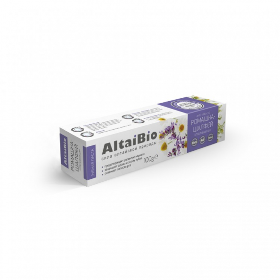 AltaiBio zobu pasta pret tabakas kumelīšu-salviju 75 ml