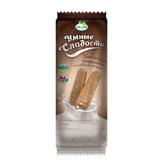 Amarinda Smart Treats batonėliai su pieniško šokolado glaistu 20g