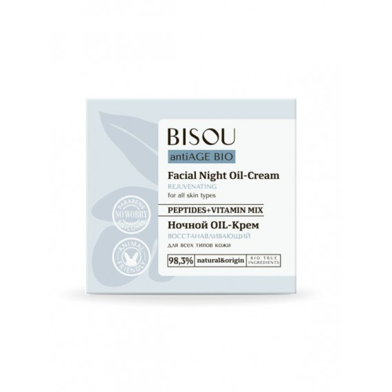 BISOU NIGHT RESTORING OIL-FACE CREAM FOR ALL SKIN TYPES 50ML - Gridem (Facial night oil-cream)