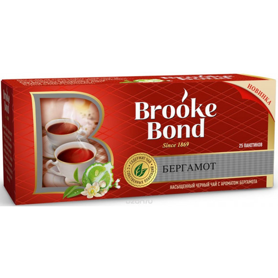 Чай Брук Бонд черный с бергамотом 25шт/1.5г