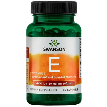 E-VITAMĪNA KAPSULAS 180 mg N60 - SWANSON