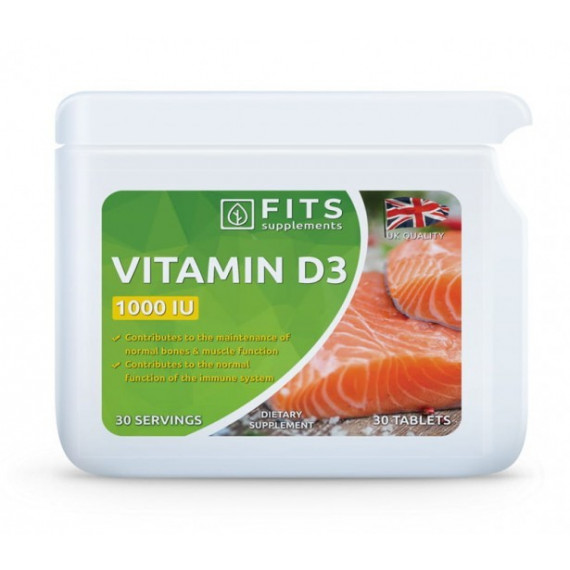 FITS D3-vitamiinitabletit 25 yksikköä 30 kpl.