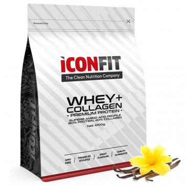 ICONFIT Whey+Collagen 1KG – VANILĖ
