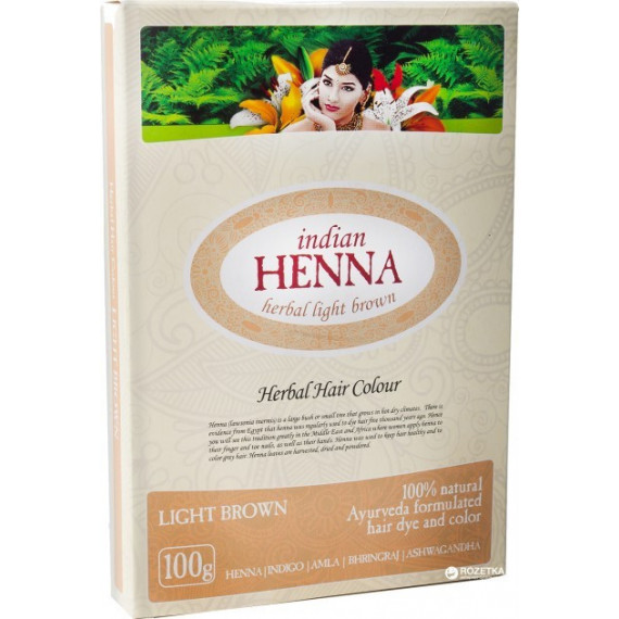 INDIAN HENNA LIGHT BROWN 100G (LIGHT BROWN) - ELFARM