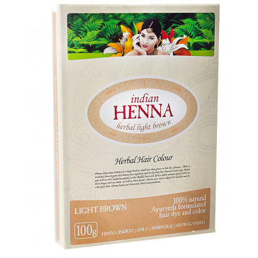 INDIAN HENNA LIGHT BROWN 100G (LIGHT BROWN) - ELFARM