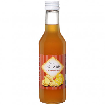 GINGER SYRUP WITH LEMON ON FRUCTOSE 250ML - BIOINVENTIKA ( ginger+lemon)( имбирь + лимон )