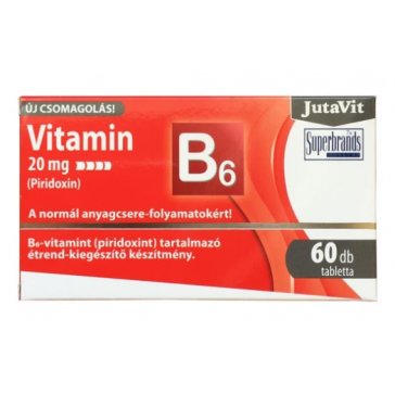JUTAVIT B6-VITAMĪNA TABLETES 20 mg N60 - JuvaPharma