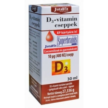 JUTAVIT D3-VITAMIIN TILGAD 10µg 30ML - JuvaPharma