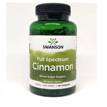 CINAMONO KAPSULES N180 375MG - SWANSON (Cinamonas) (cinamonas)