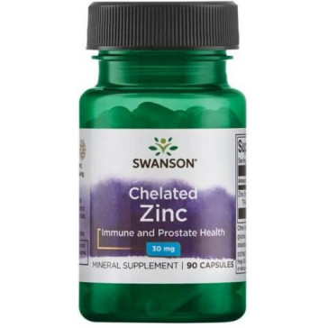 CHELATED ZINC CAPSULES N90 30MG - SWANSON (Chelated Zinc)