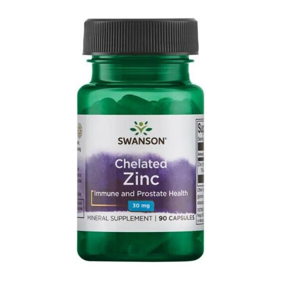 CHELATED ZINC CAPSULES N90 30MG - SWANSON (Chelated Zinc)