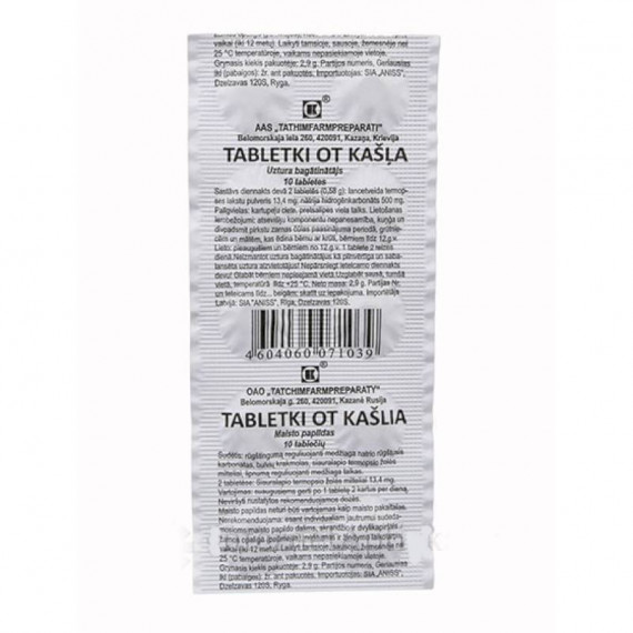 KLEPU TABLETES N10 2,9 G (klepus tabletes)