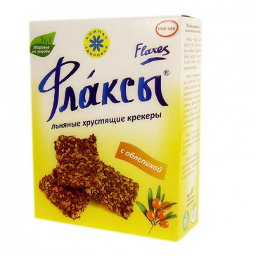 Crackers with sea buckthorn 150 g - Flaxes