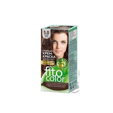 Cream color for hair 5.0 Dark brown - Fitocolor