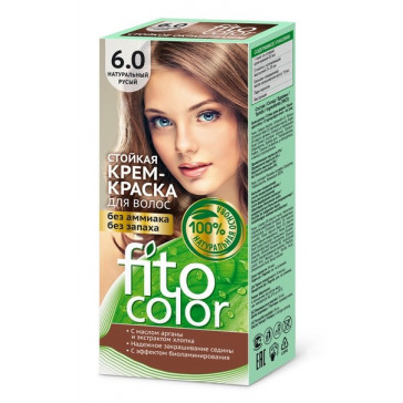 Cream color for hair 6.0 Light brown - Fitocolor