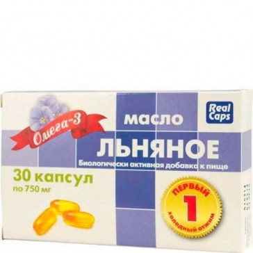 Linaseemne õli kapslid N 30 RealKaps ( lnjanoe maslo )(льняное масло)