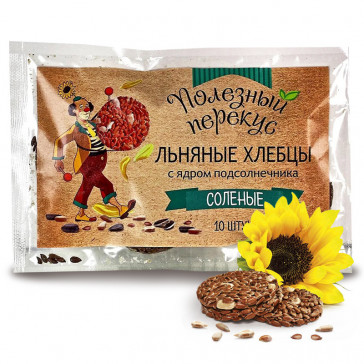 FLAX SEED WITH SUNFLOWER SEEDS SALTY BREAD 10PCS 29.3G ( s jadrom podsolnechnika )