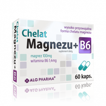 MAGNEIO CHELATAS + VITAMINAS B6 KAPSULES N60 - ALG PHARMA (Chelat magnesu)