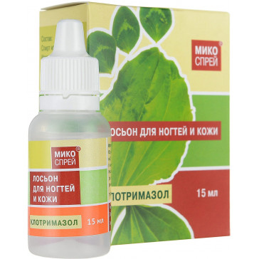 MIKO SPRAY KLOTRIMAZOL LOTION FOR NAILS AND BODY 15ML - Korvet Farma/Fitosila