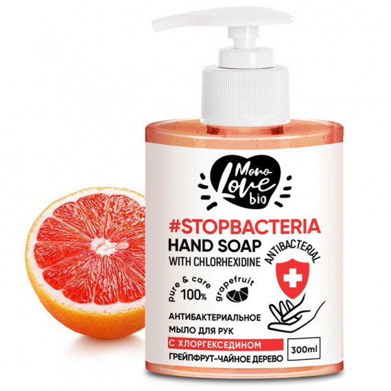 MONO LOVE BIO ANTIBACTERIAL HAND SOAP WITH GRAPEFRUIT 300ML (Hand soap/Grapefruit) - Gridem
