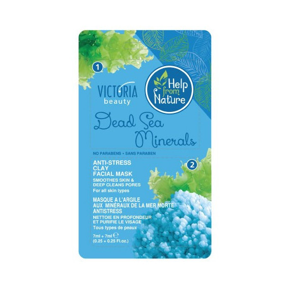 FACE MASK WITH DEAD SEA MINERALS ANTISTRESS 7+7 ML VICTORIA BEAUTY