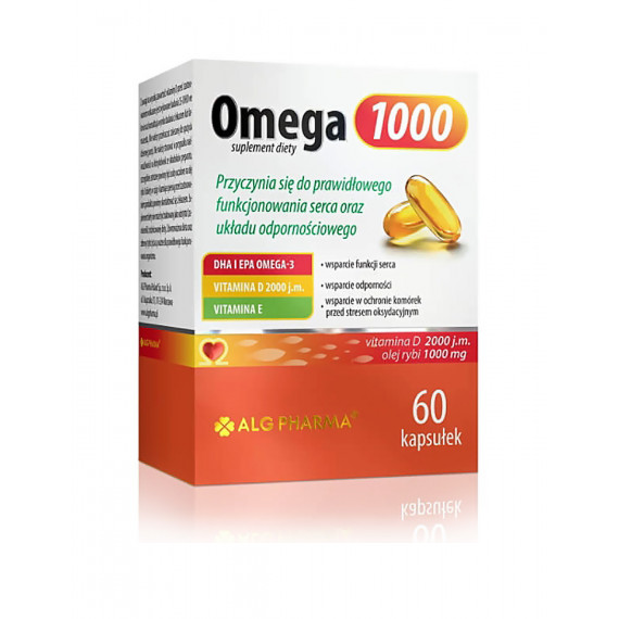 OMEGA-3+D3 2000j+E-vitamiini 1000mg №60 ALGFARMA