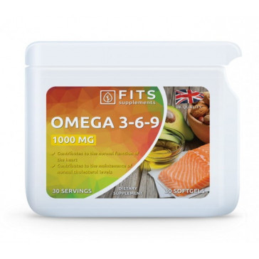 Aliejus Omega 3-6-9 kapsulės 1000 mg 30 vnt - FITS