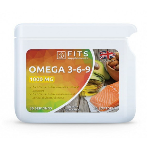 Oil Omega 3-6-9 kapsulas 1000 mg 30 gab - FITS